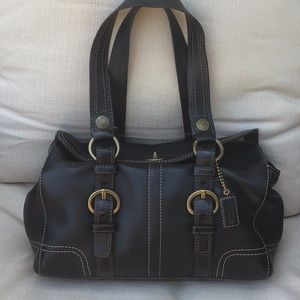 VINTAGE: Coach Chelsea Black Leather Satchel 10953